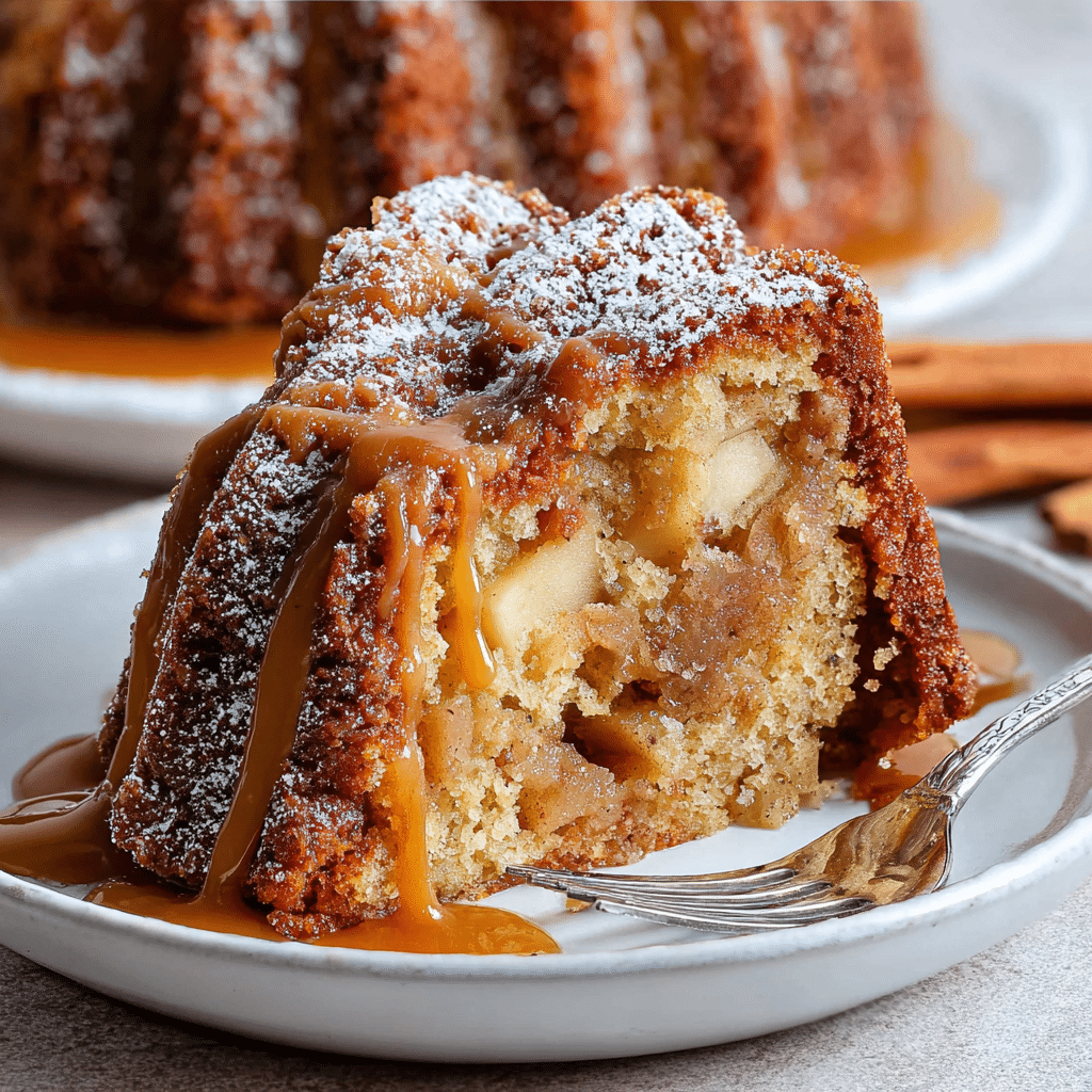 Caramel Apple Bundt Cake Recipe - Recipe Image