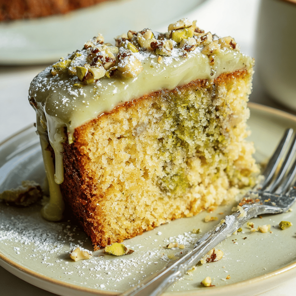 Vegan Pistachio Coffee Cake Recipe - Recipe Image