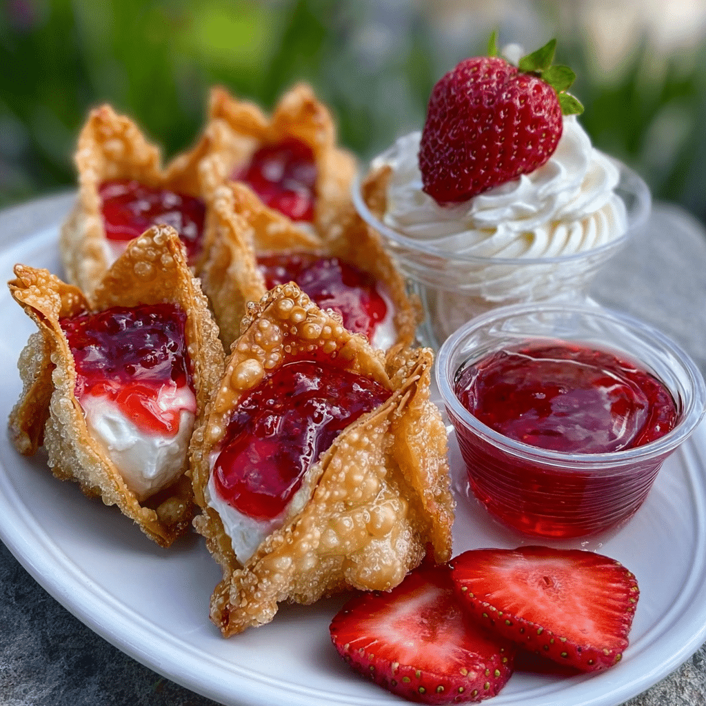 Strawberry Cheesecake Wontons Recipe - Recipe Image