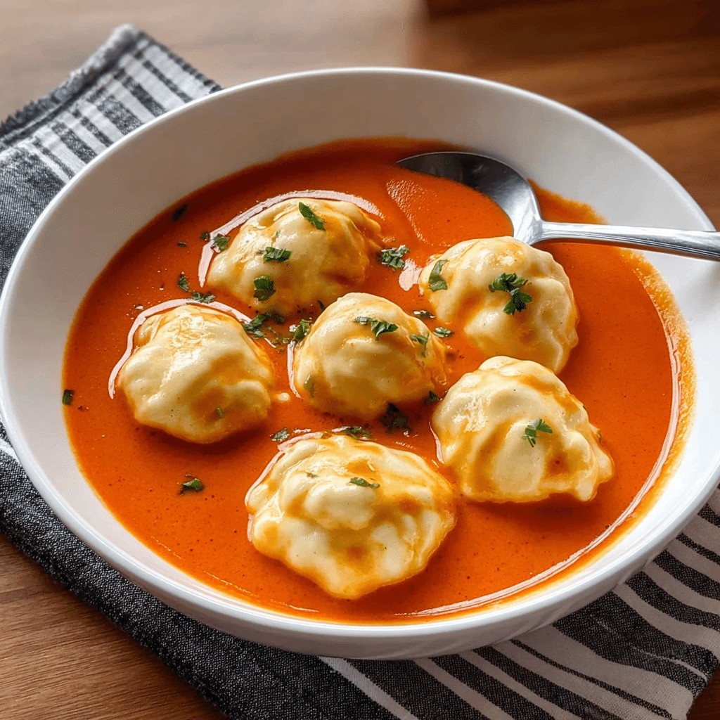 Tomato Dumpling Soup Recipe - Recipe Image