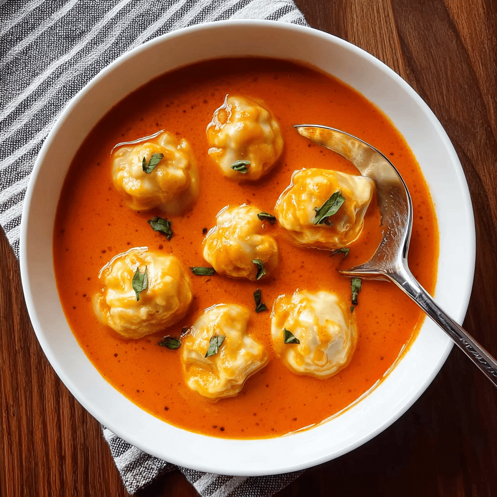Tomato Dumpling Soup Recipe - Recipe Image