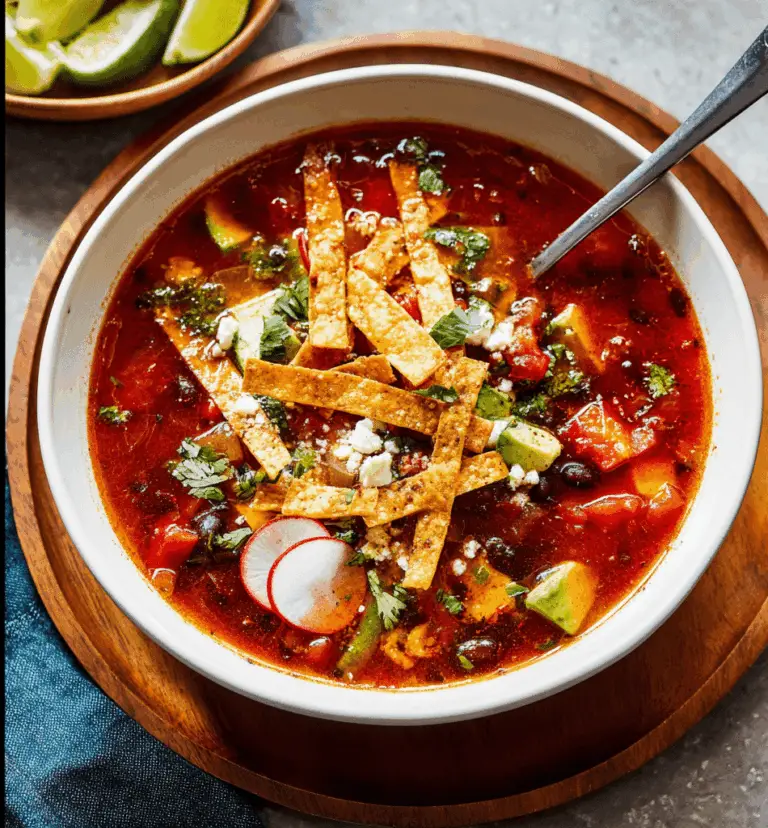 Crockpot Vegetarian Tortilla Soup Recipe