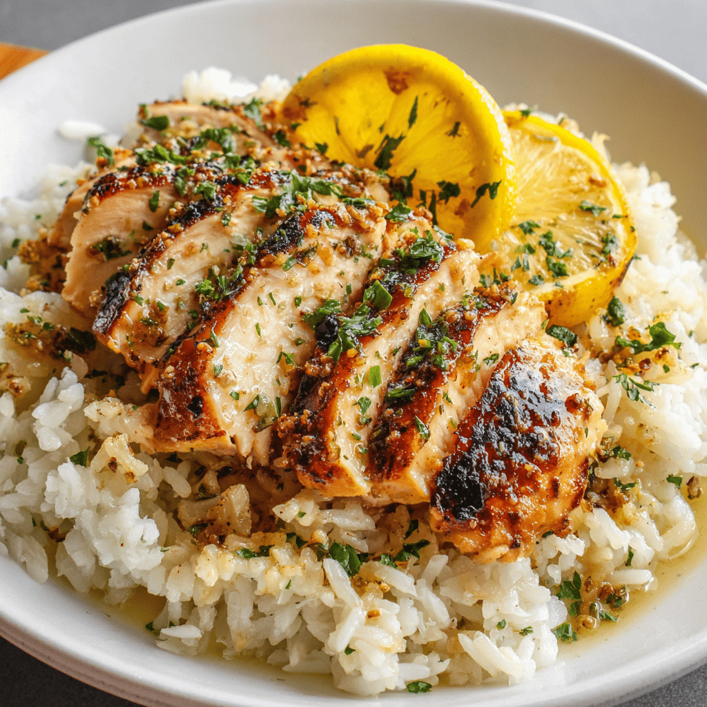 Chicken Scampi Creamy Garlic Rice Recipe - Recipe Image