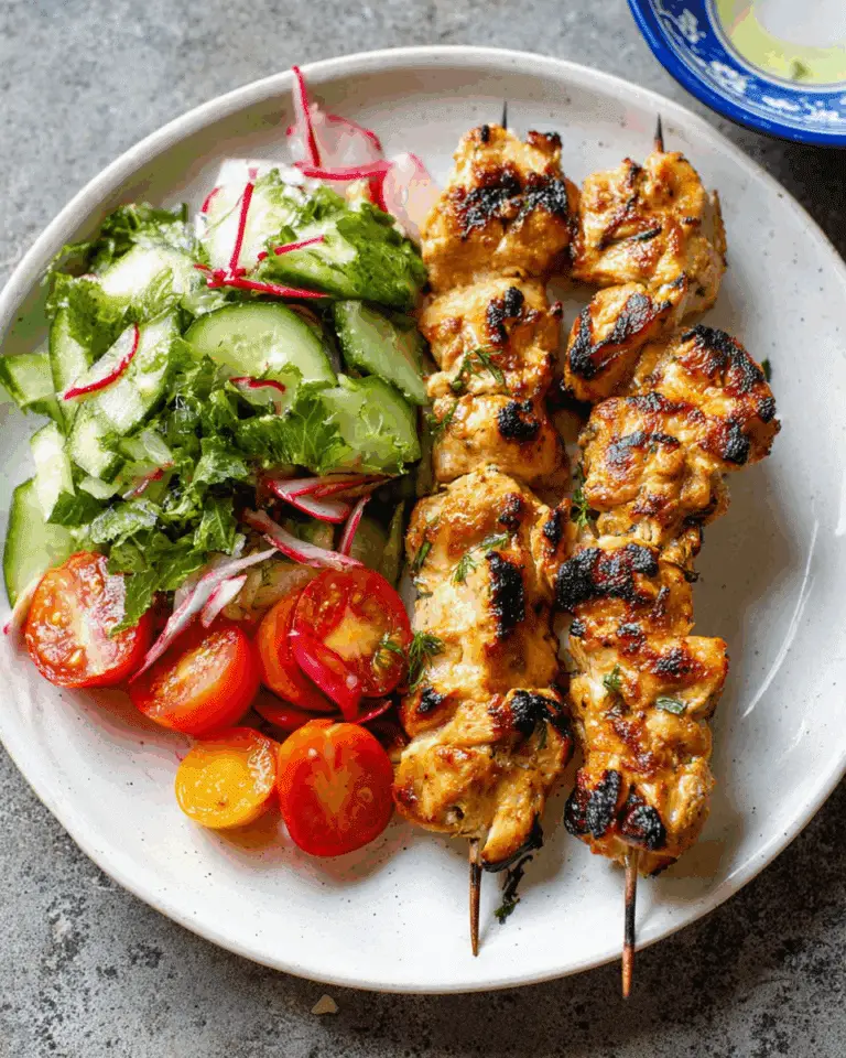 Easy herby lemon skewers Recipe