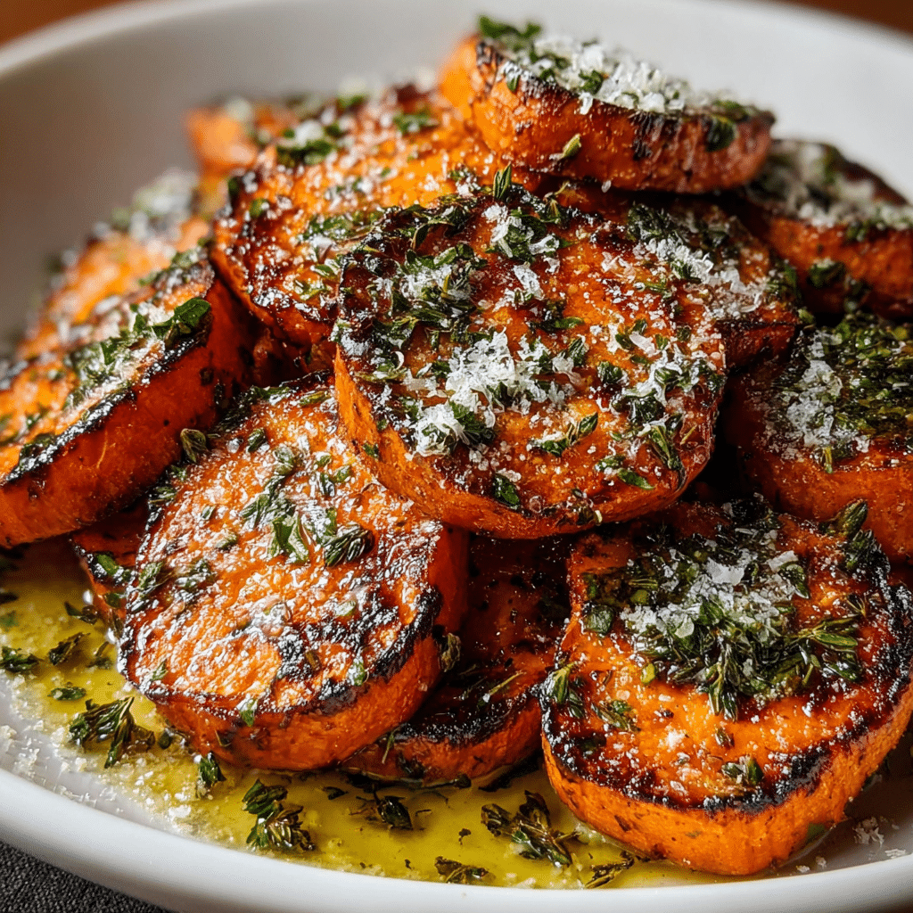 Garlic Parmesan Roasted Sweet Potatoes: The Ultimate Recipe - Recipe Image