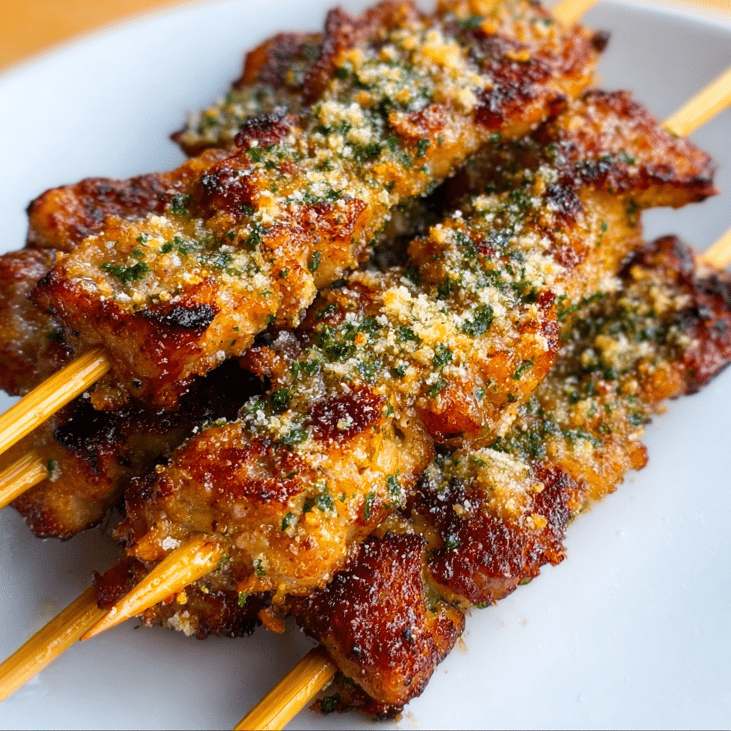 GRILLED RANCH GARLIC PARMESAN CHICKEN SKEWERS Recipe - Recipe Image