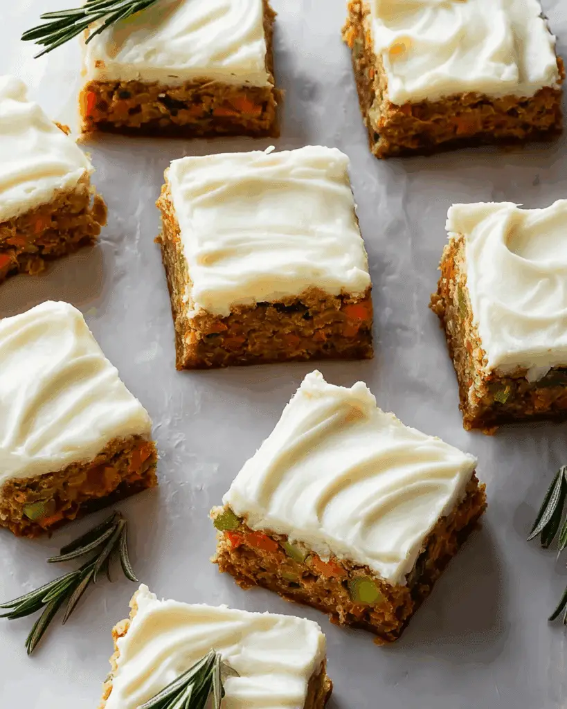 Carrot Zucchini Bars with Lemon Cream Cheese Frosting Recipe