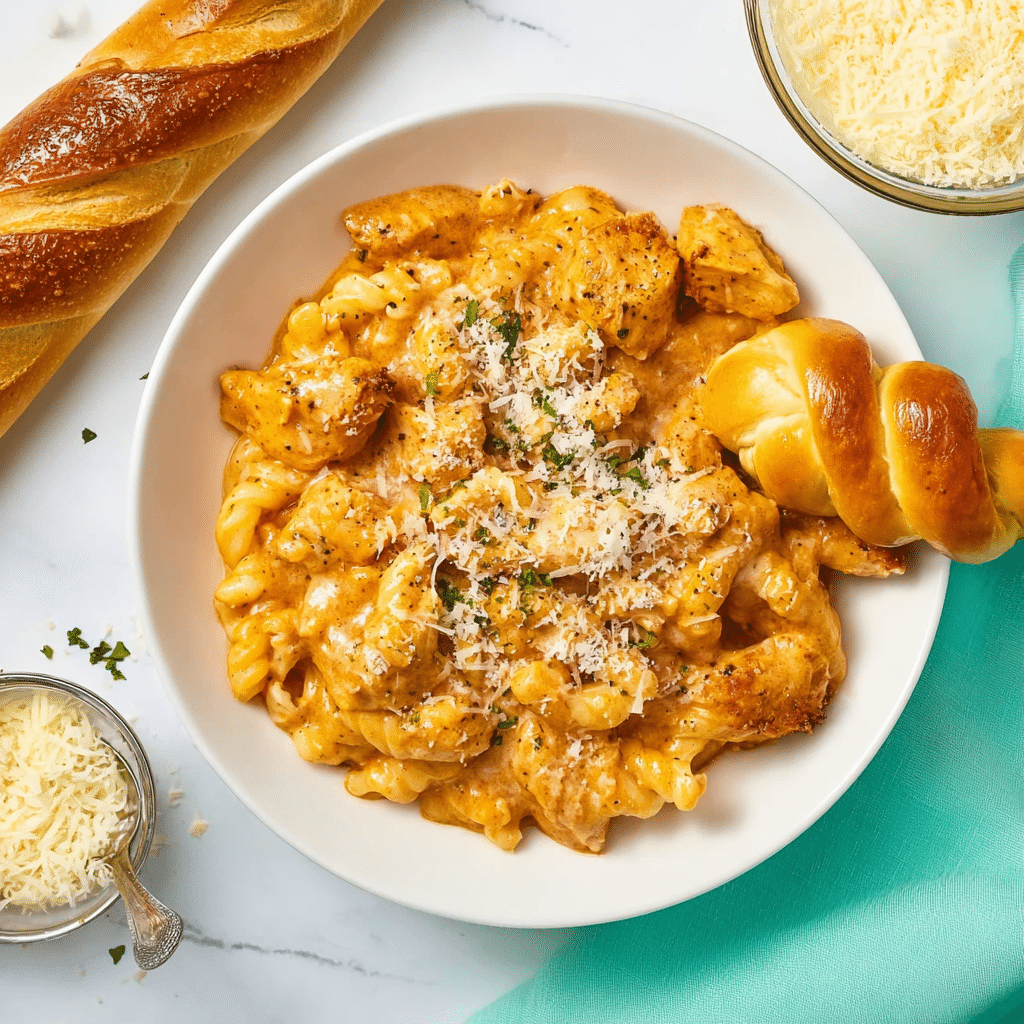 Slow Cooker Creamy Chicken Pasta Recipe - Recipe Image