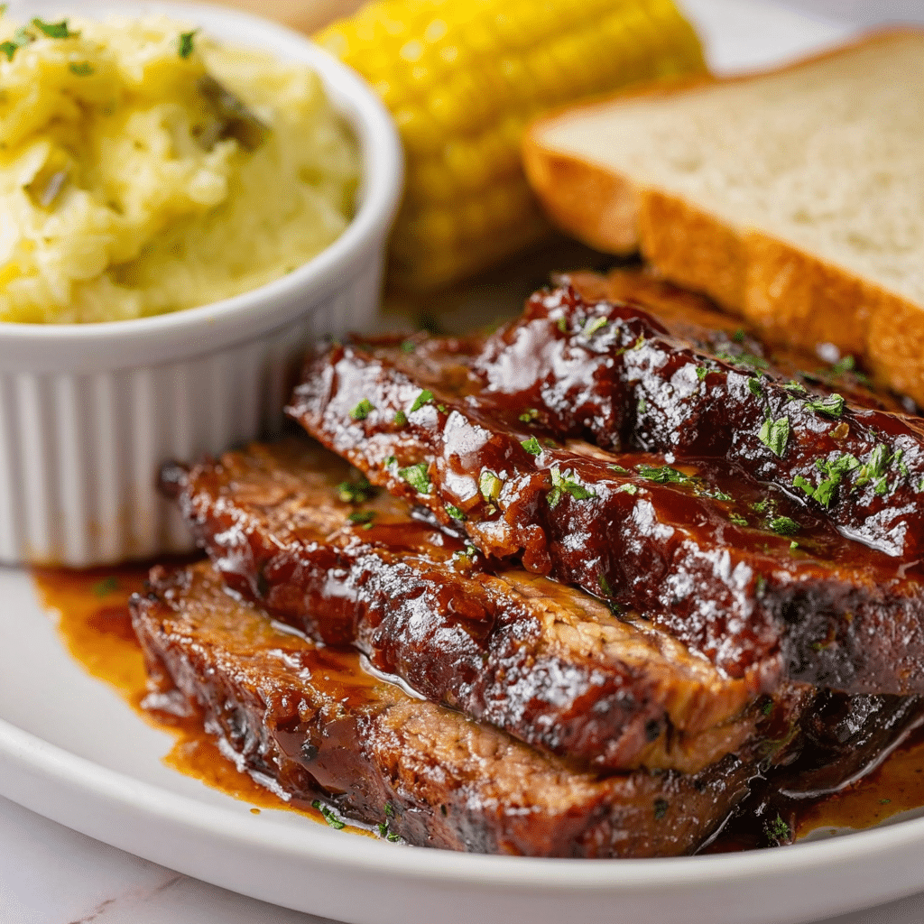 the best Crock Pot Brisket Recipe with BBQ Sauce recipe - Recipe Image