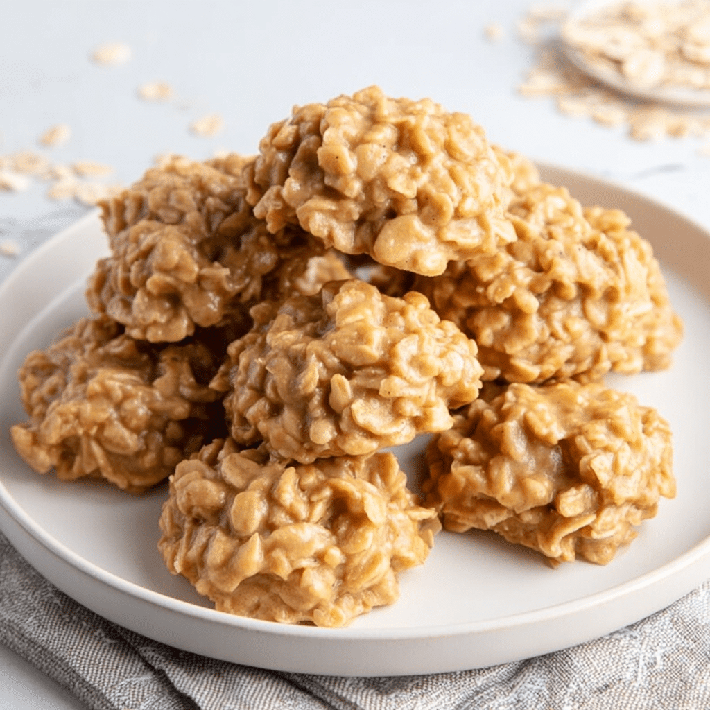 Peanut Butter No Bake Cookies Recipe - Recipe Image