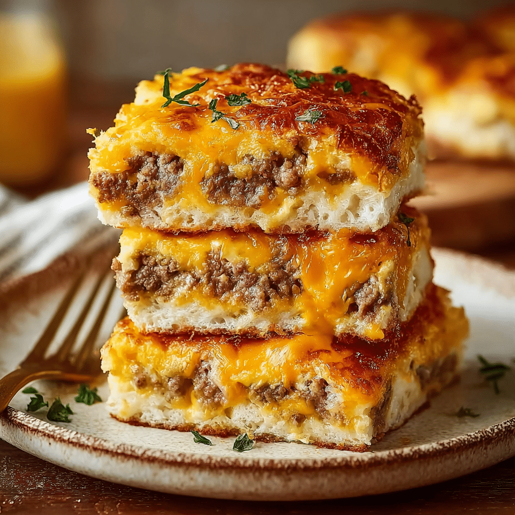 Sausage Cheese Butter Swim Biscuits Recipe - Recipe Image
