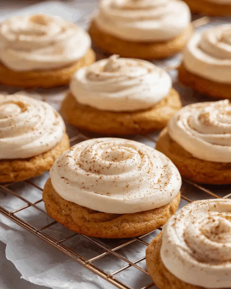 Soft Pumpkin Cookies with Cinnamon Frosting Recipe