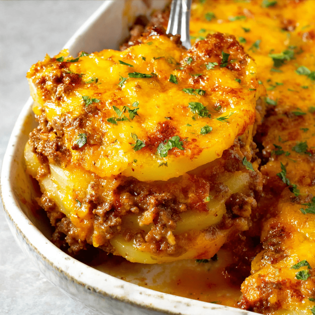 Ground Beef Potato Casserole Recipe - Recipe Image