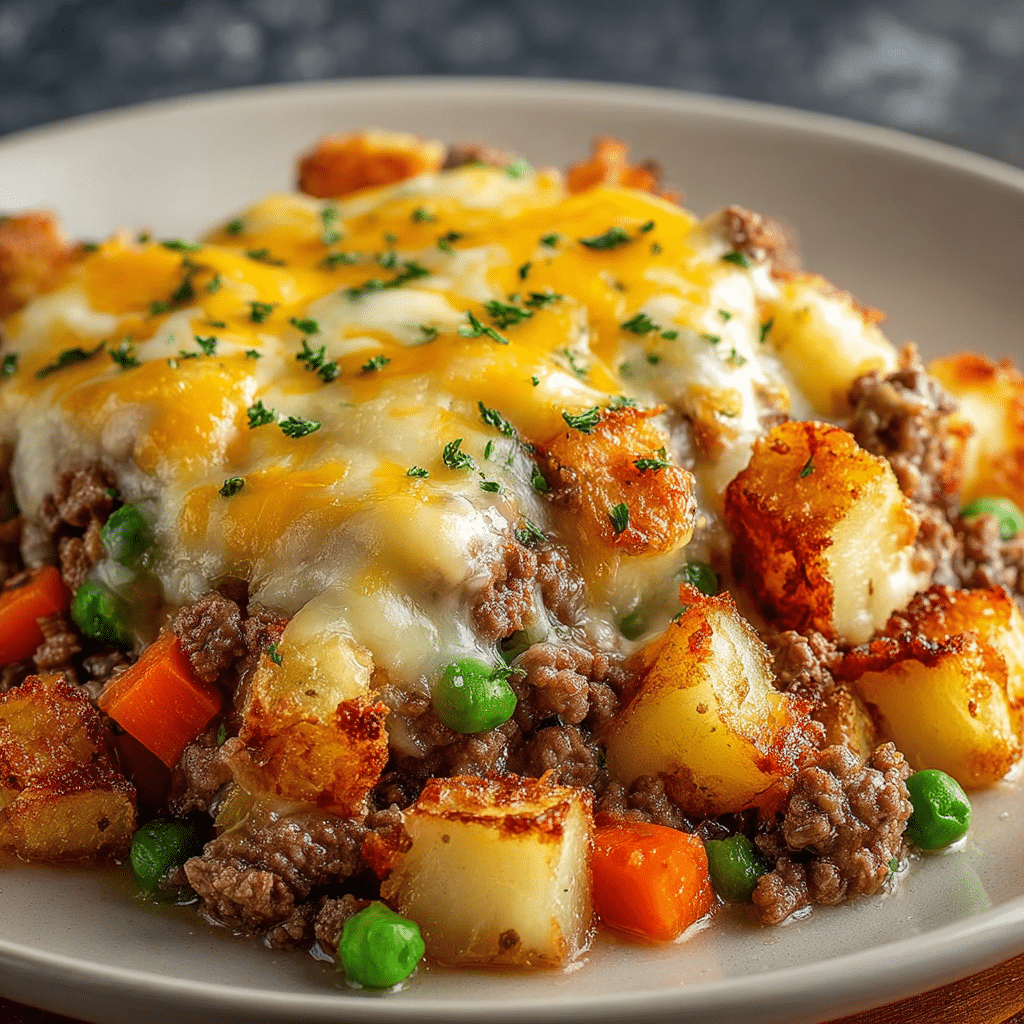 The Best Crockpot Cheesesteak Potato Casserole Recipe - Recipe Image
