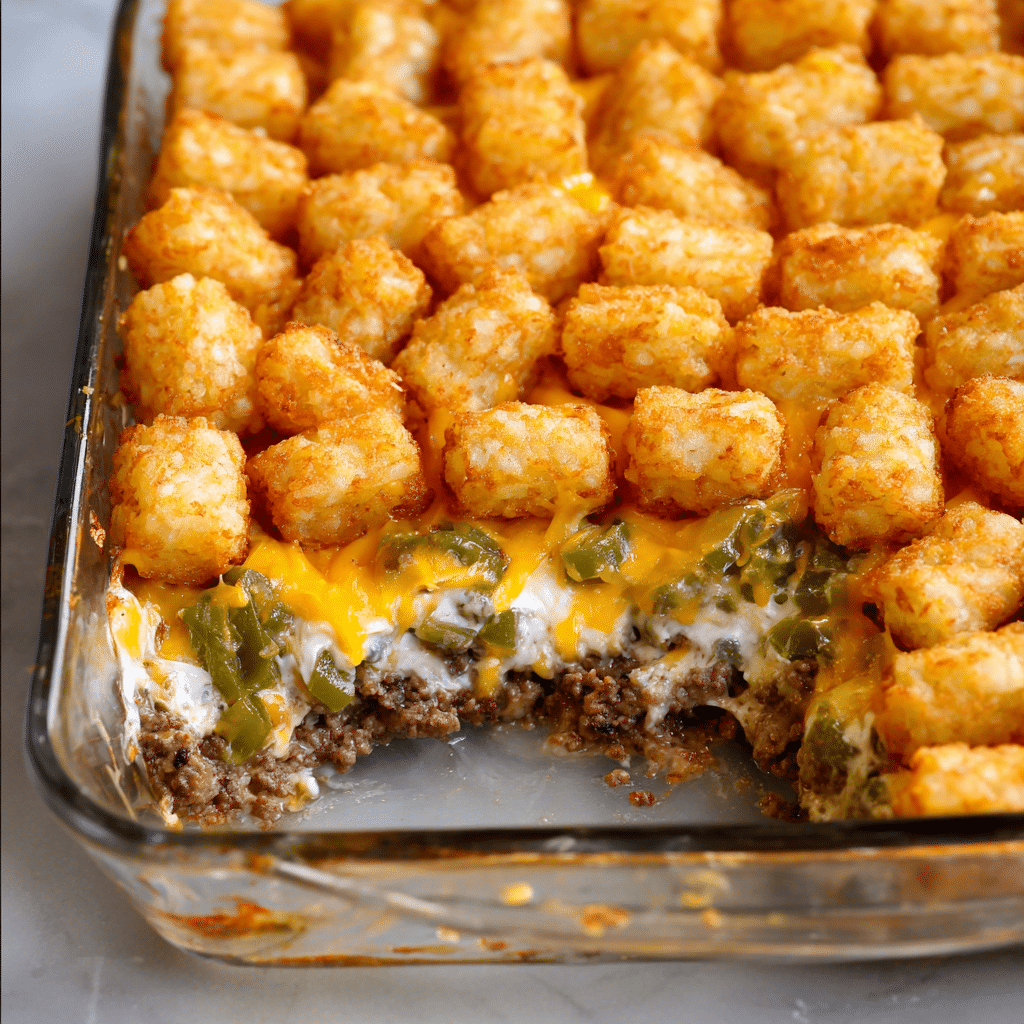 The BEST Tater Tot Casserole Recipe - Recipe Image