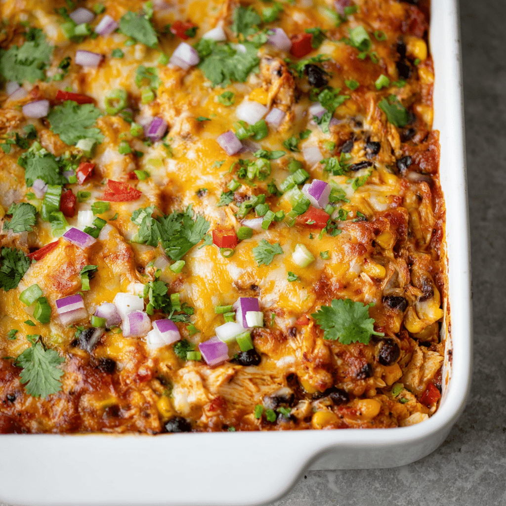 Chicken Burrito Casserole Recipe - Recipe Image