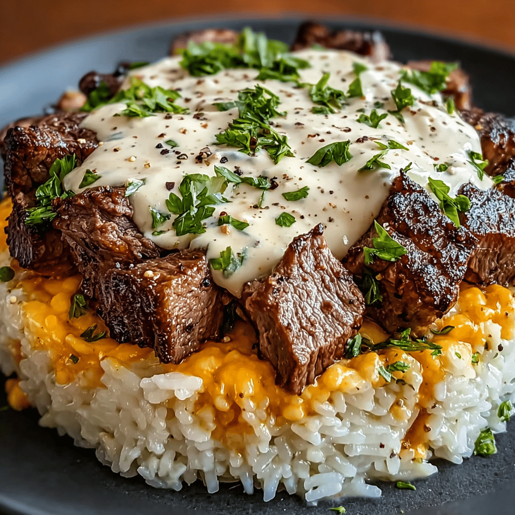 STEAK AND QUESO RICE Recipe - Recipe Image