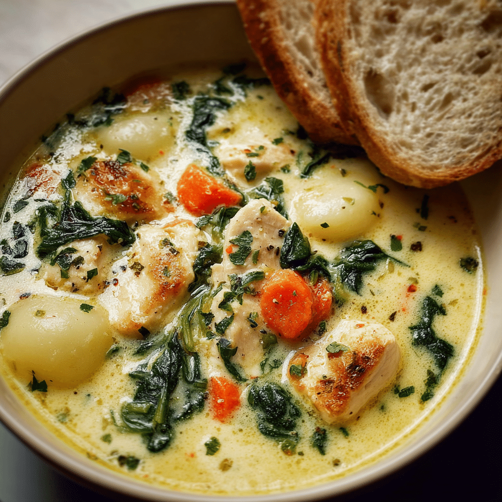 Olive Garden Chicken Gnocchi Soup Recipe - Recipe Image
