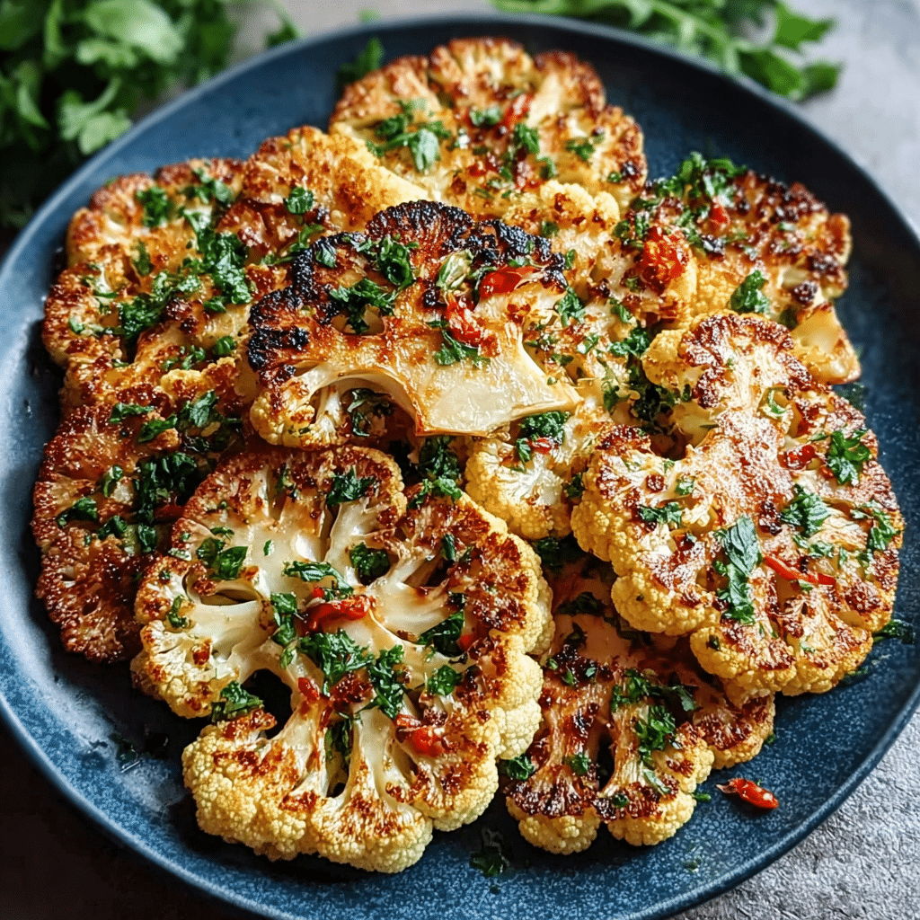 Crispy Baked Cauliflower Steaks Recipe - Recipe Image