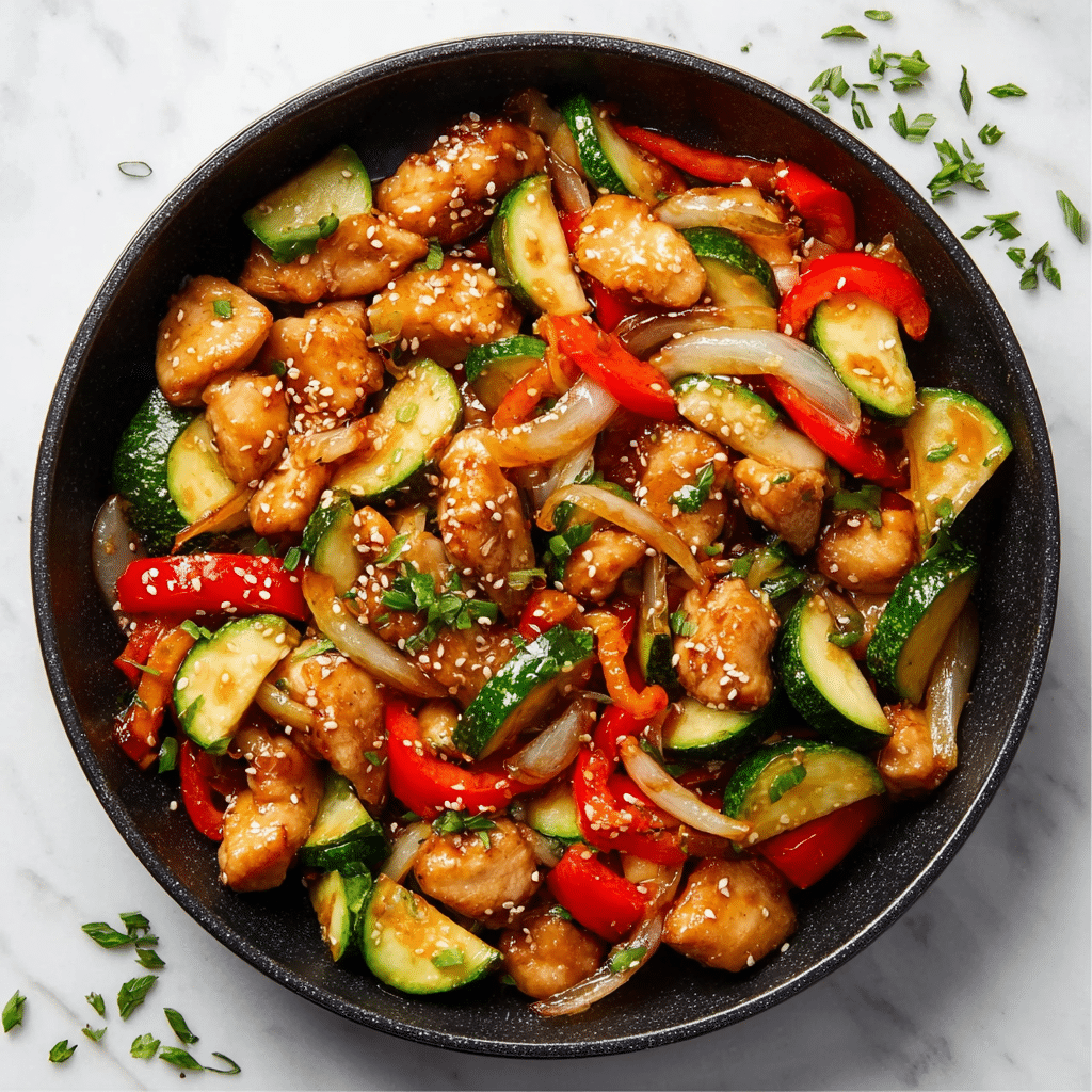 Honey Garlic Chicken Stir Fry Recipe - Recipe Image
