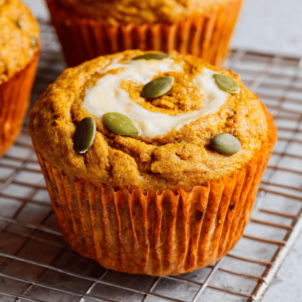 Pumpkin Cream Cheese Muffins Recipe - Recipe Image