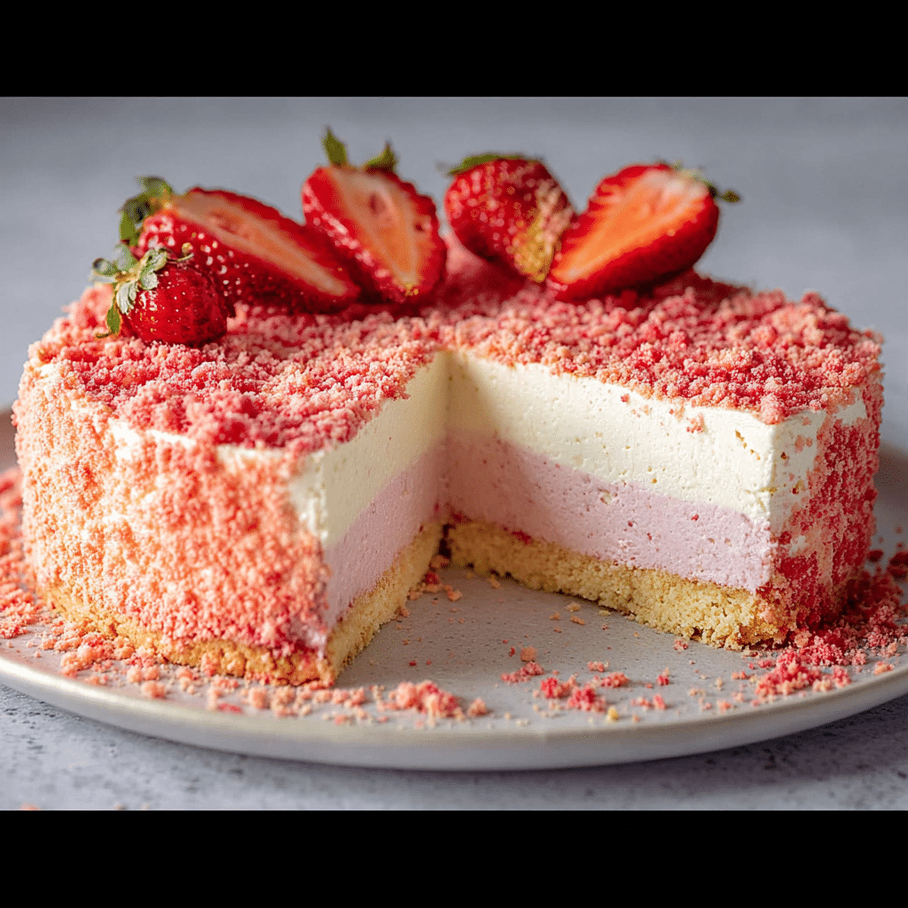 Strawberry Crunch Cheesecake Chunks Recipe - Recipe Image