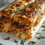 Baked Cheesy Garlic Chicken Wraps Recipe