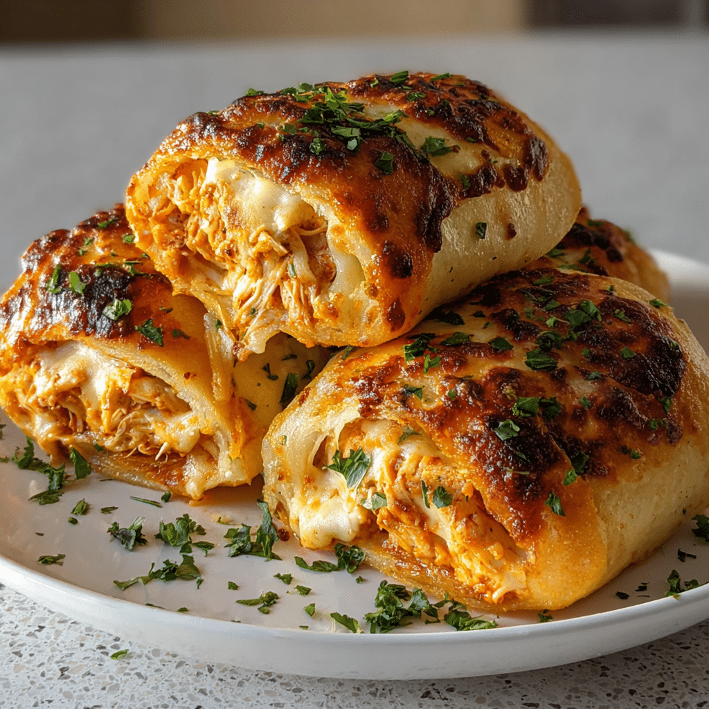 Baked Cheesy Garlic Chicken Wraps Recipe - Recipe Image