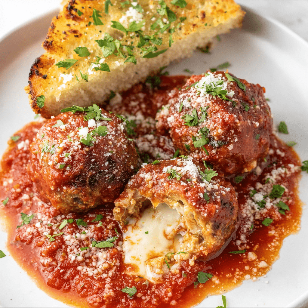 Cheese Stuffed Meatballs Recipe - Recipe Image