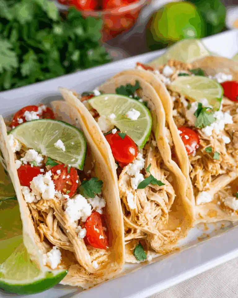 Slow Cooker Honey Lime Chicken Tacos Recipe