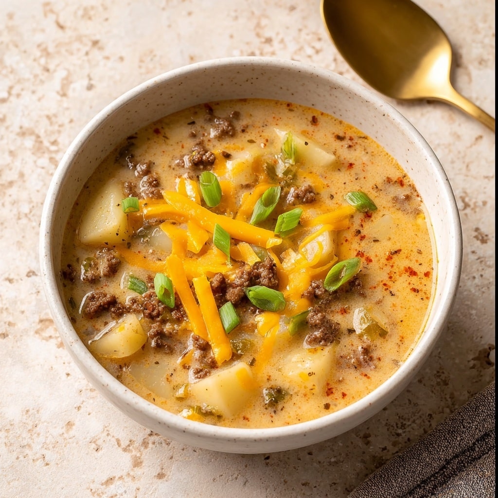 Recipe for Cheeseburger Soup Recipe