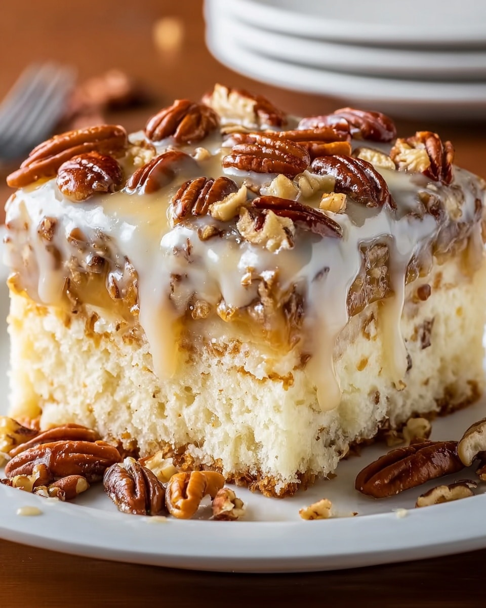 Butter Pecan Praline Poke Cake Recipe - Recipe Image