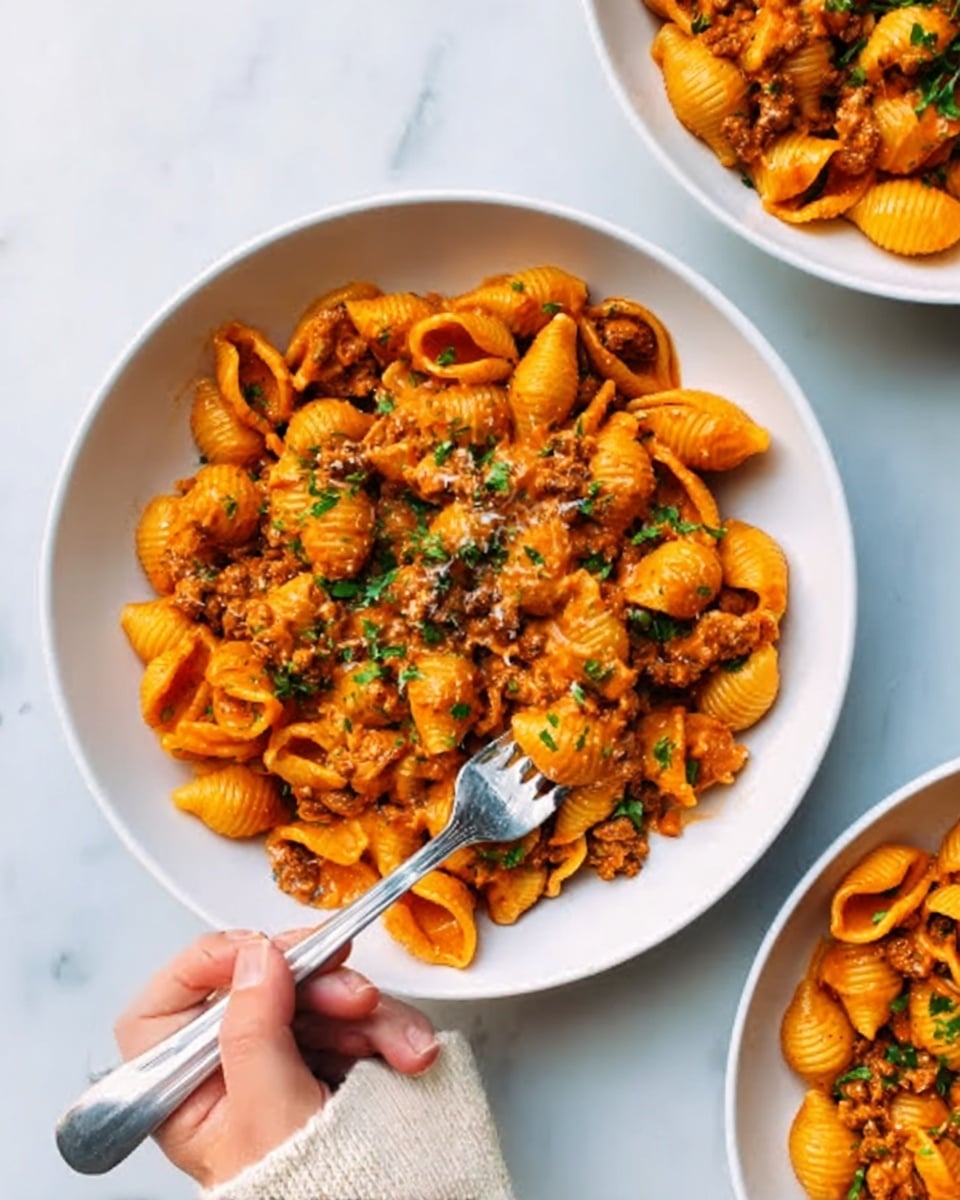 Creamy Beef and Shells Recipe