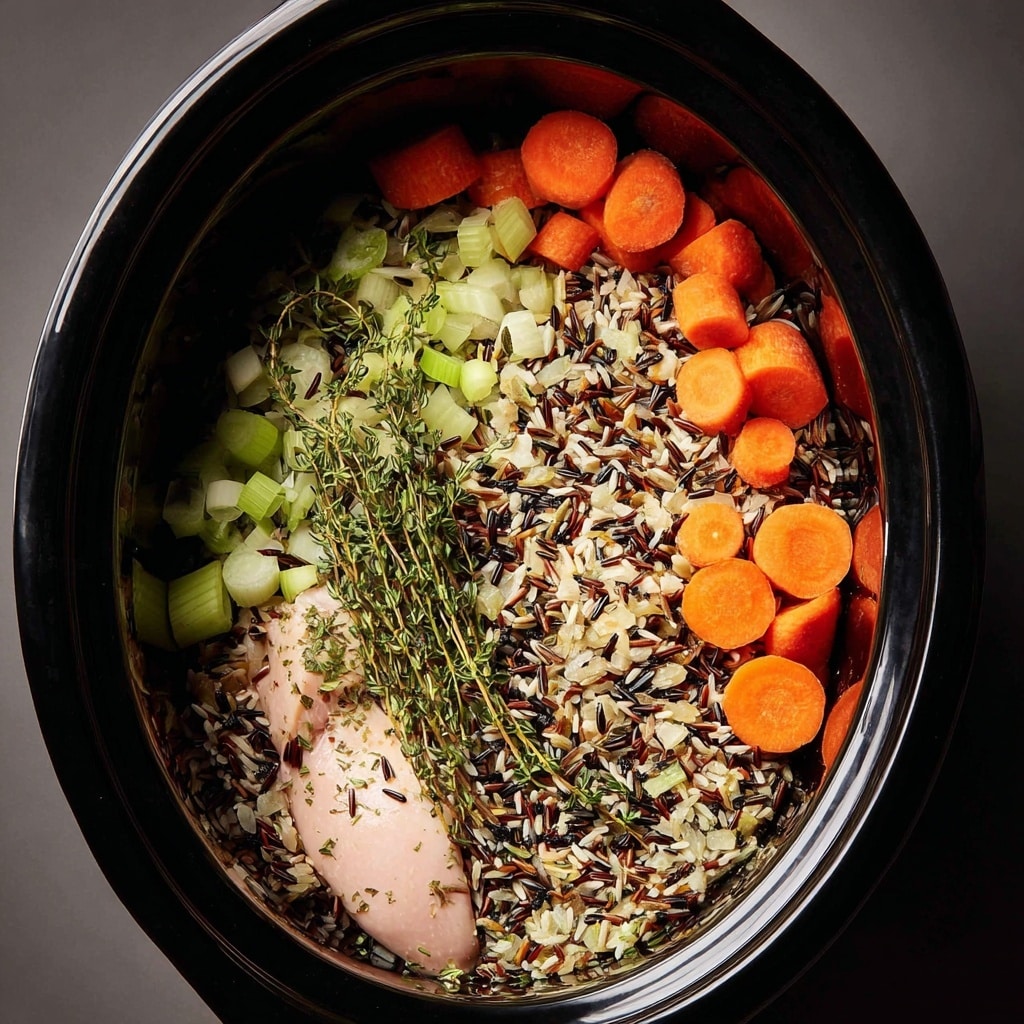 Creamy Wild Rice Chicken Soup with Roasted Mushrooms Recipe - Recipe Image