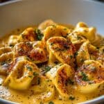 Cajun Chicken Tortellini with Garlic Sauce Recipe