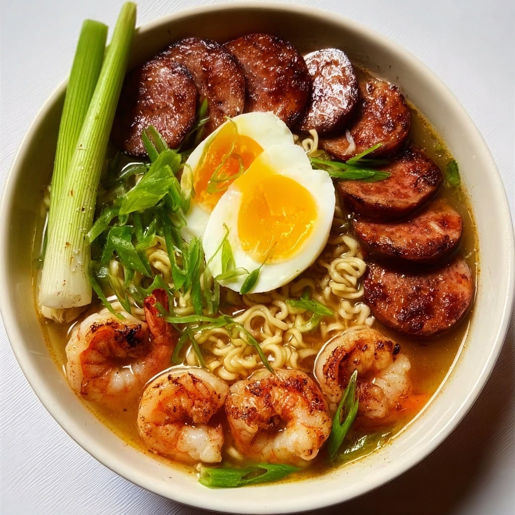 Sausage Ramen Loaded Ramen Bowl Recipe - Recipe Image