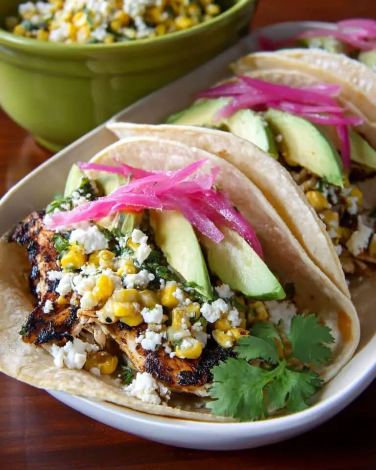 Blackened Chicken Tacos with Cotija Corn Salsa Recipe