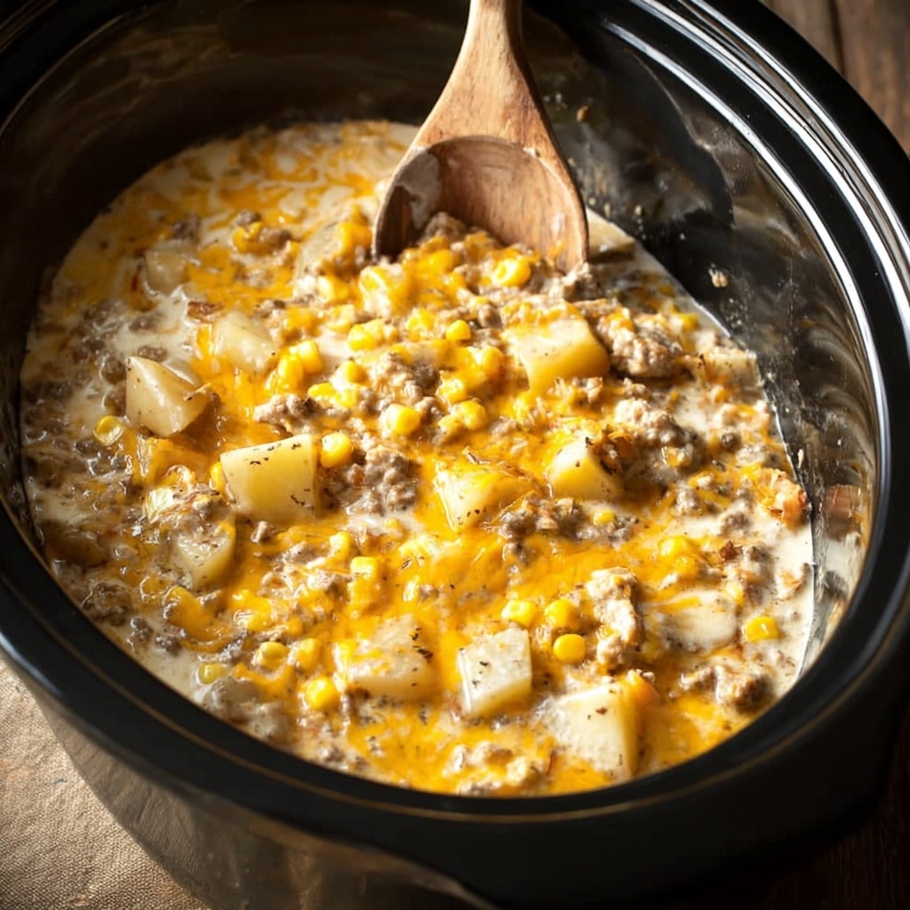 Crockpot Hamburger Potato Casserole Recipe - Recipe Image