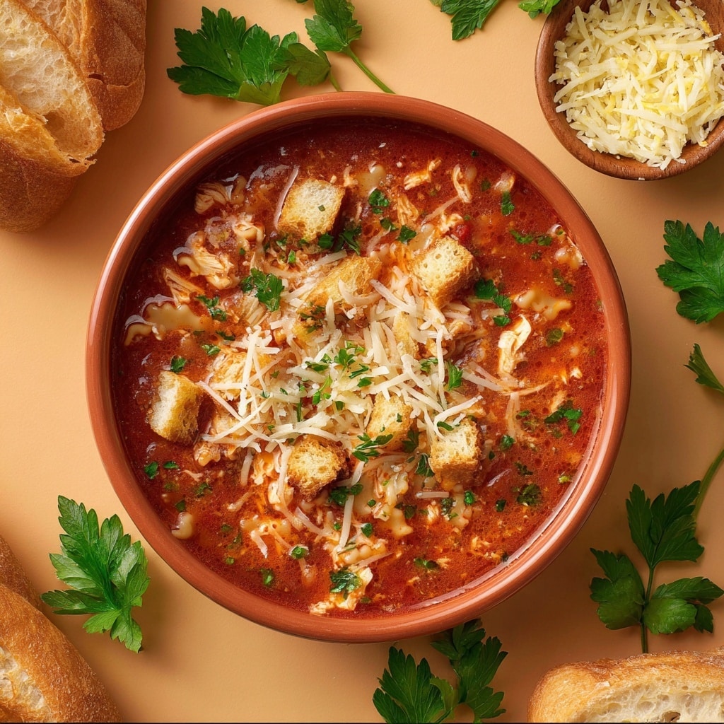 Creamy Chicken Parmesan Soup Recipe - Recipe Image