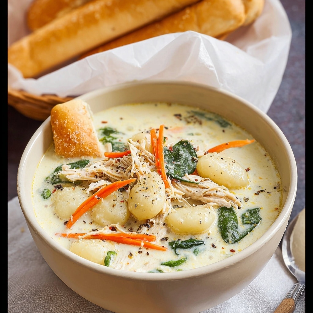 Slow Cooker Chicken Gnocchi Soup (Olive Garden Copycat) Recipe - Recipe Image