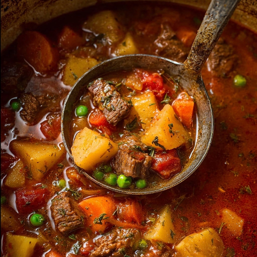 Hearty Beef Soup For Dinner Recipe - Recipe Image