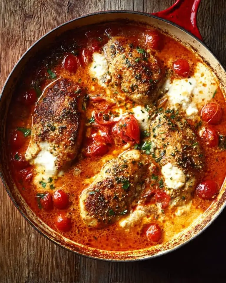 Garlic Tomato Chicken with Mozzarella Recipe