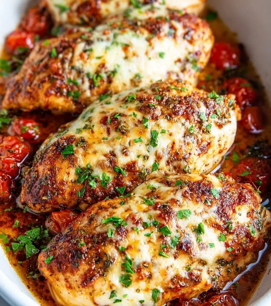Garlic Tomato Chicken with Mozzarella Recipe 4 Garlic Tomato Chicken with Mozzarella Recipe