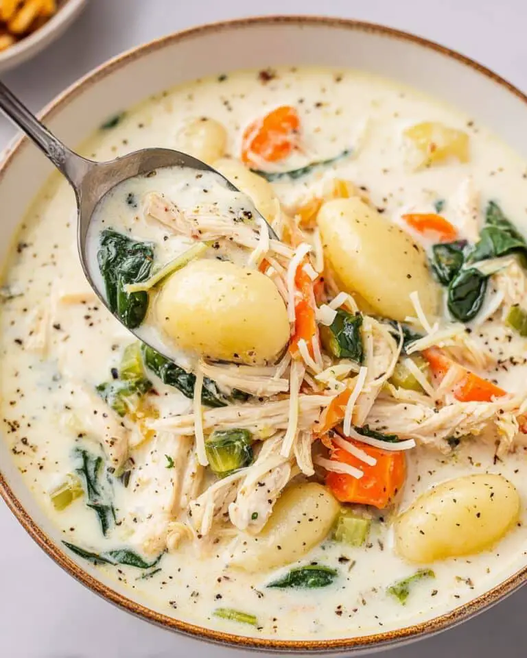 Slow Cooker Chicken Gnocchi Soup (Olive Garden Copycat) Recipe