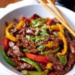 Sizzling Chinese Pepper Steak with Onions Recipe