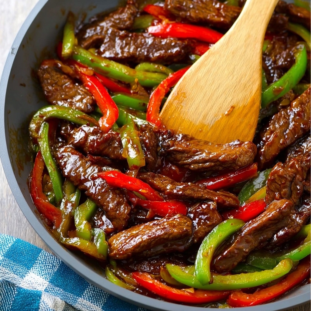 Sizzling Chinese Pepper Steak with Onions Recipe - Recipe Image