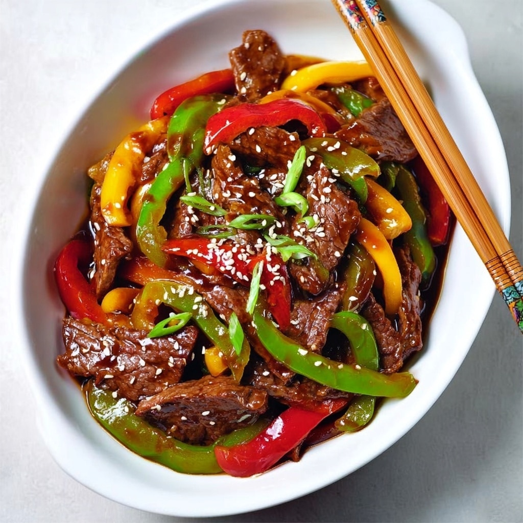 Sizzling Chinese Pepper Steak with Onions Recipe - Recipe Image