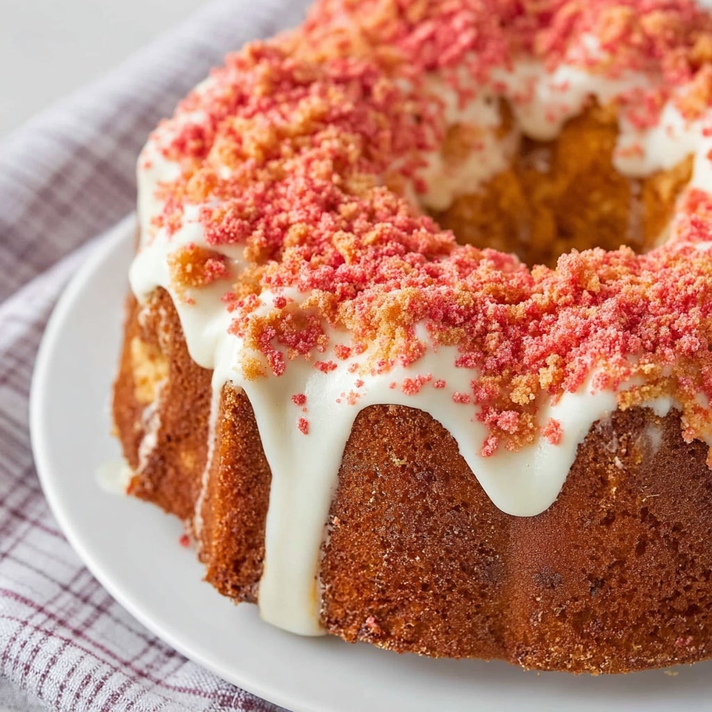 Strawberry Crunch Pound Cake Recipe - Recipe Image