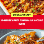 One Pan Baked Dumplings Recipe