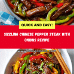 Sizzling Chinese Pepper Steak with Onions Recipe